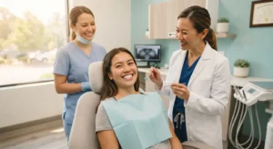 Best cosmetic dentist near Sunbury patient consultation