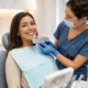 Professional teeth whitening near me in Sunbury at Sunbury Dental Group — shade comparison with dentist