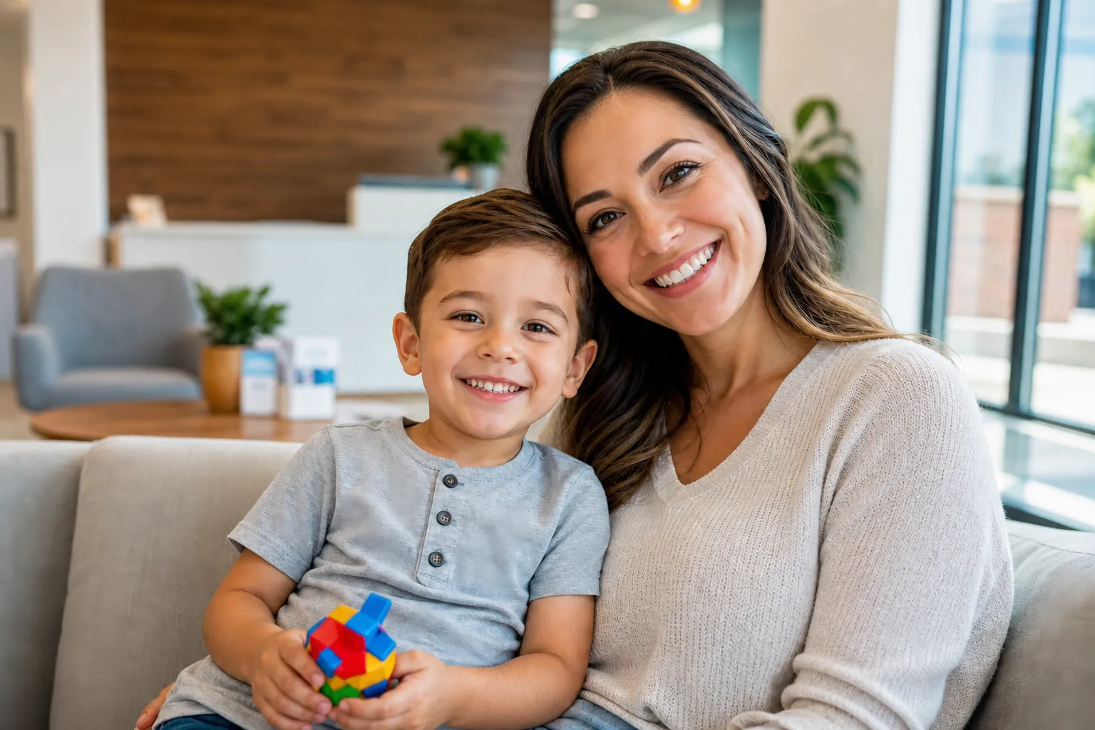 Child Dental Benefits Schedule Sunbury — family in dental waiting room