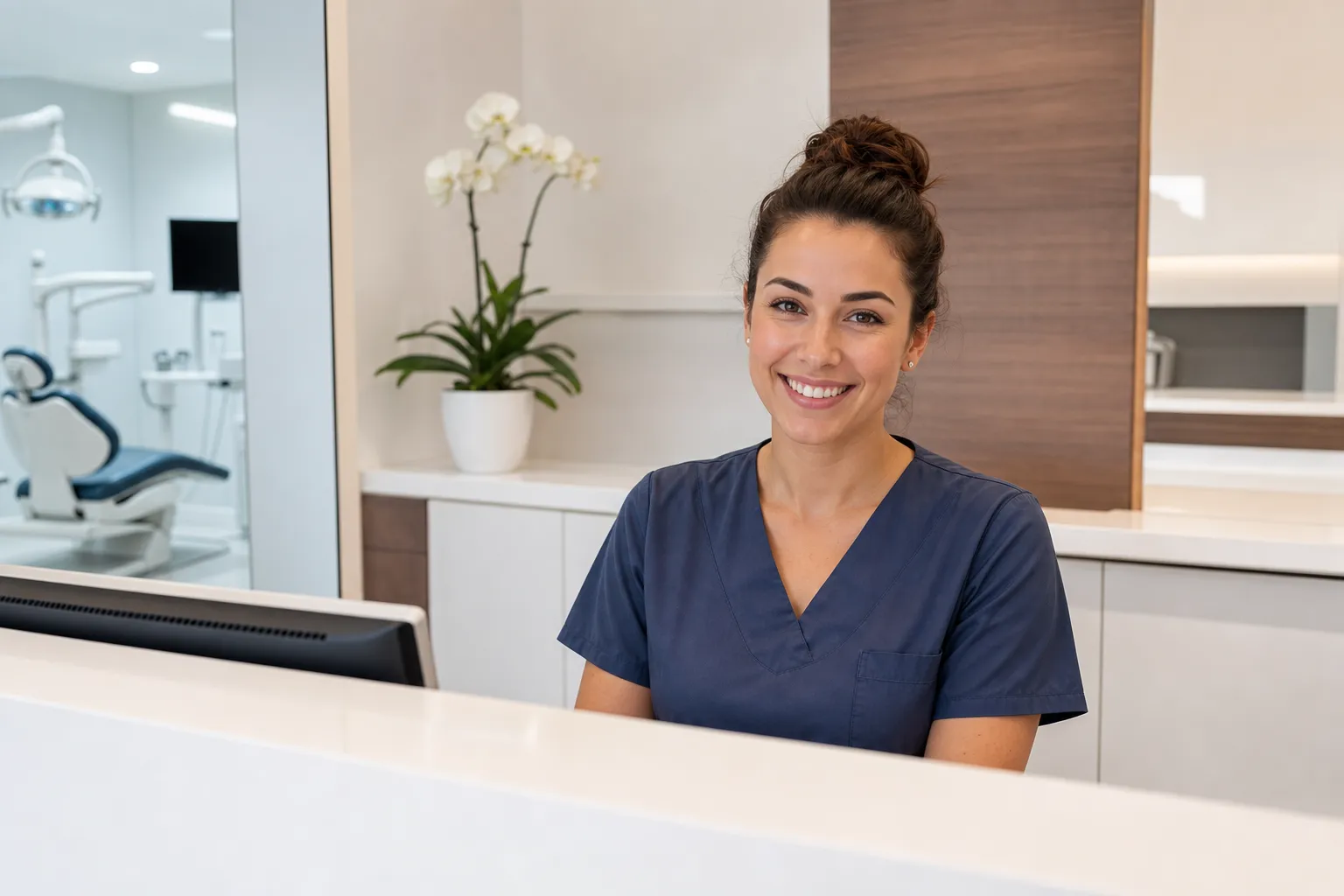 Sunbury Dental Braces Sunbury Dental Group clinic reception area located on Evans Street, Sunbury