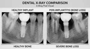 Periodontal treatment implant candidacy bone loss comparison
