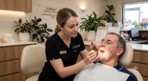 oral cancer signs check during dental exam Sunbury