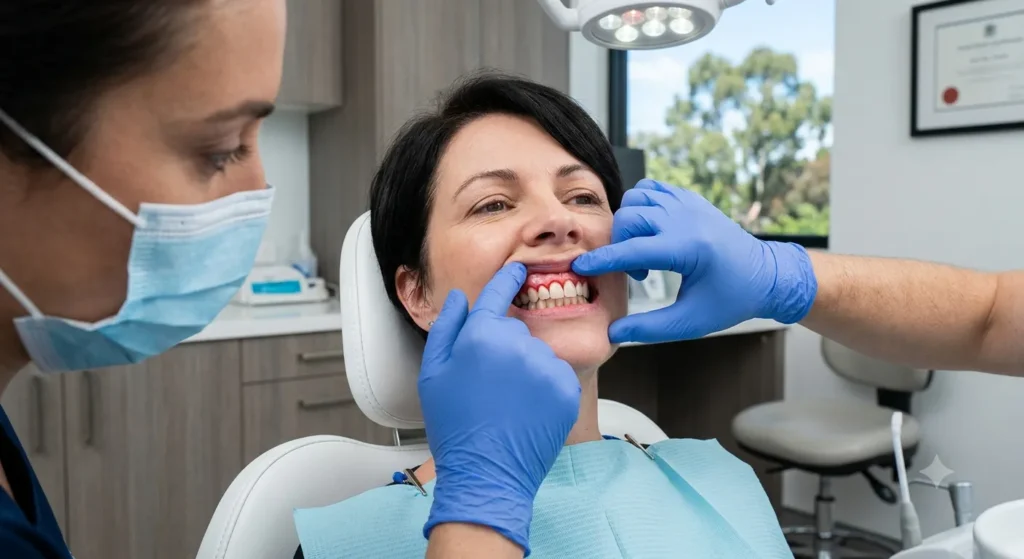 periodontal disease – bleeding gums in Sunbury dental patient