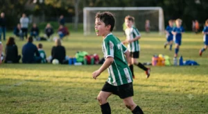 primary school dentist checkup — child wearing custom sports mouthguard