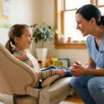 kids dental anxiety Sunbury — child relaxed at dental visit