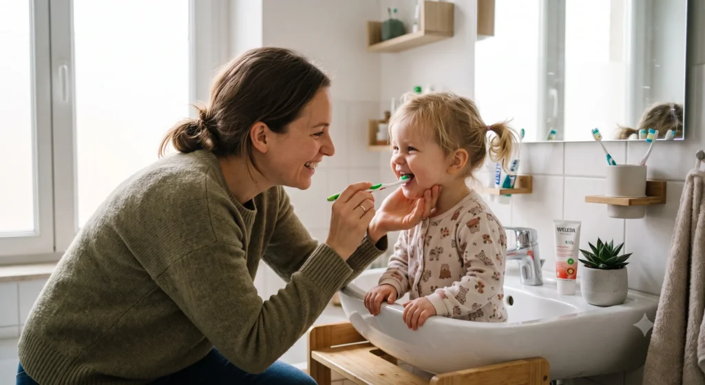 prevent cavities baby teeth brushing routine