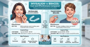 Comparison of Invisalign and braces