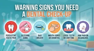 Dental check-up warning signs illustrated