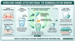 Enamel care after teeth whitening process