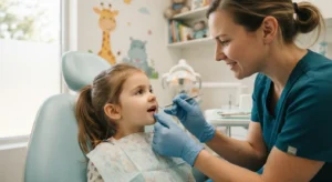 Pediatric dental diagnosis explaining clear x-ray results