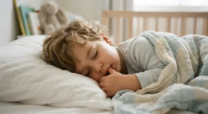 thumb sucking teeth alignment young child sleeping