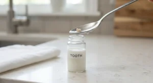 broken front tooth kid fragment stored in milk