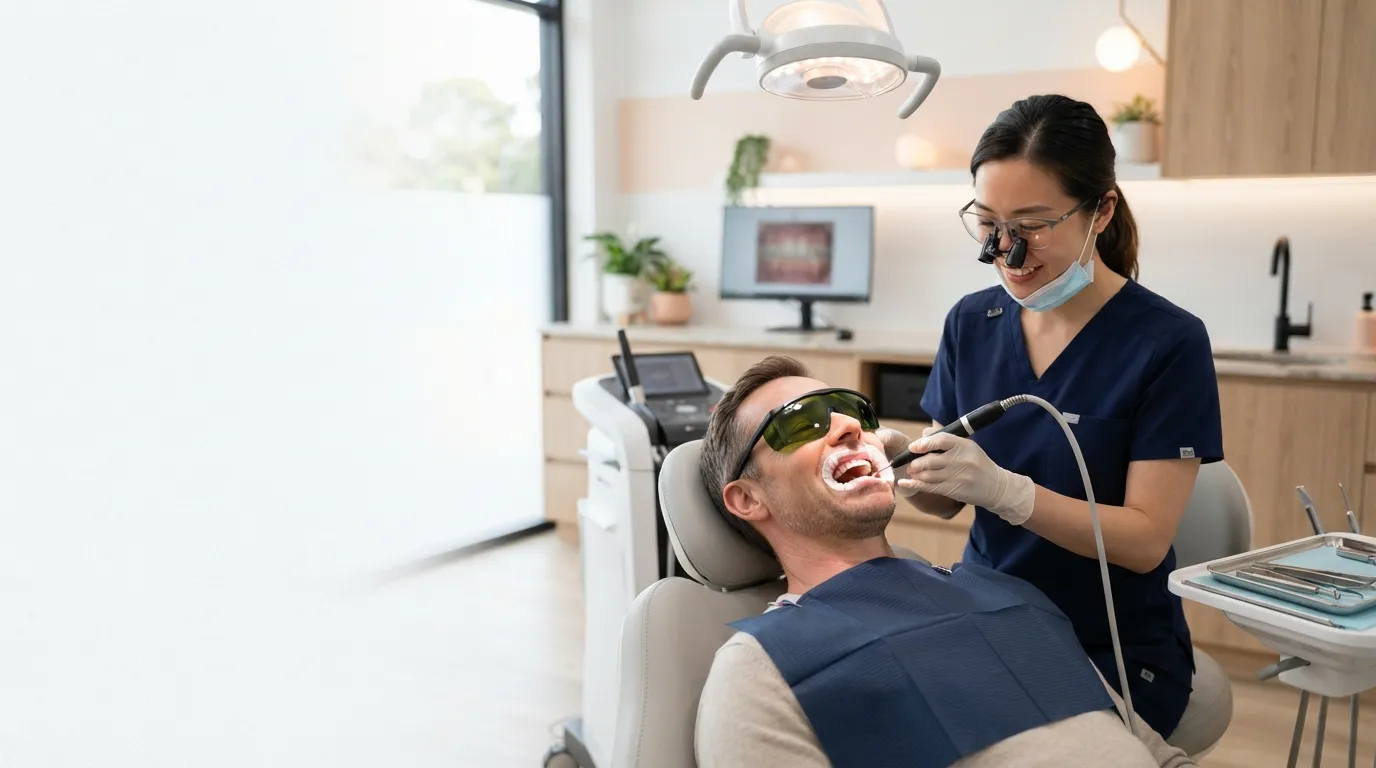 Generated Image September 06, 2026 - 8_32PM Advanced dental technology used for soft tissue laser dentistry in Sunbury