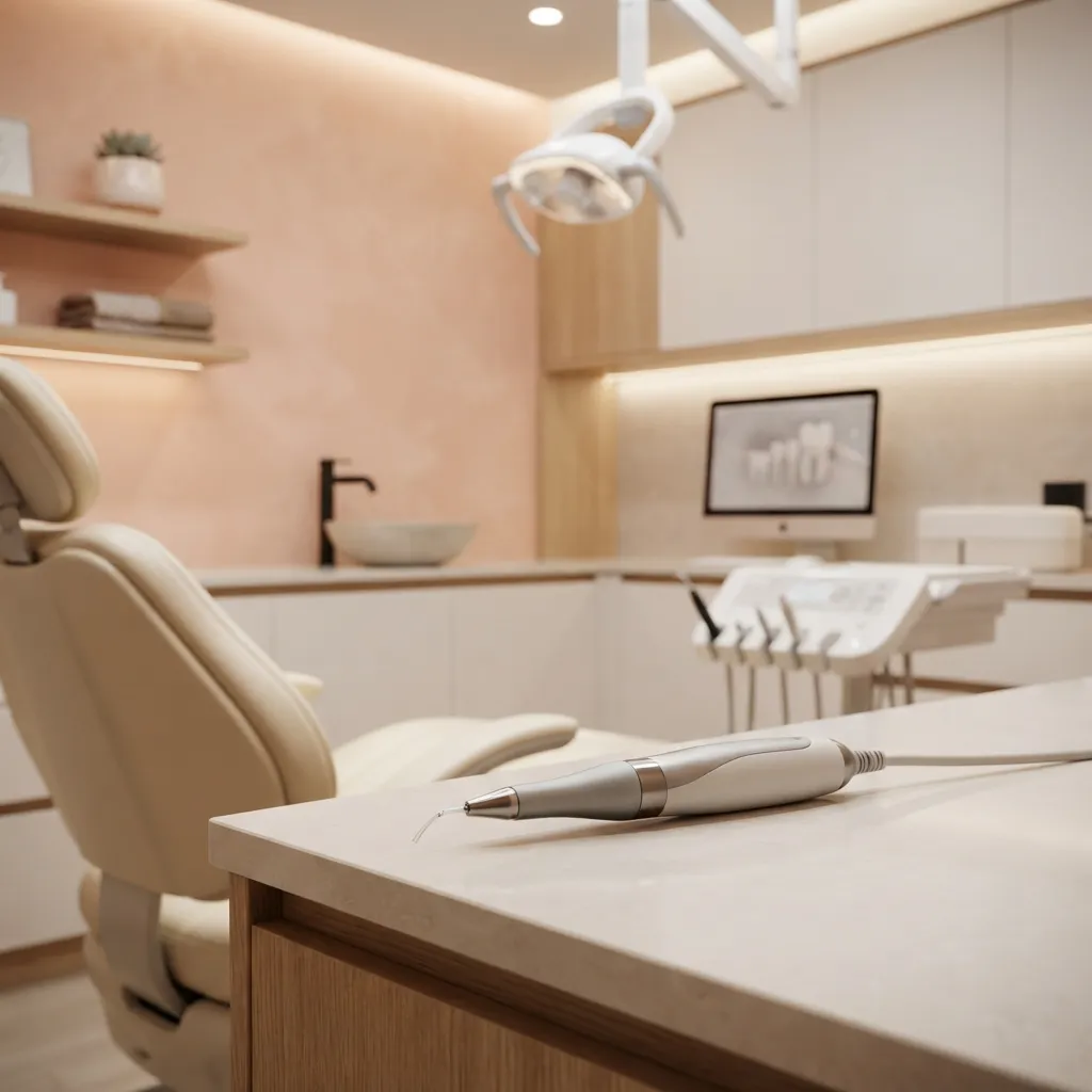 Generated Image September 06, 2026 - 8_33PM Laser dentistry treatment being performed in a modern Sunbury dental clinic
