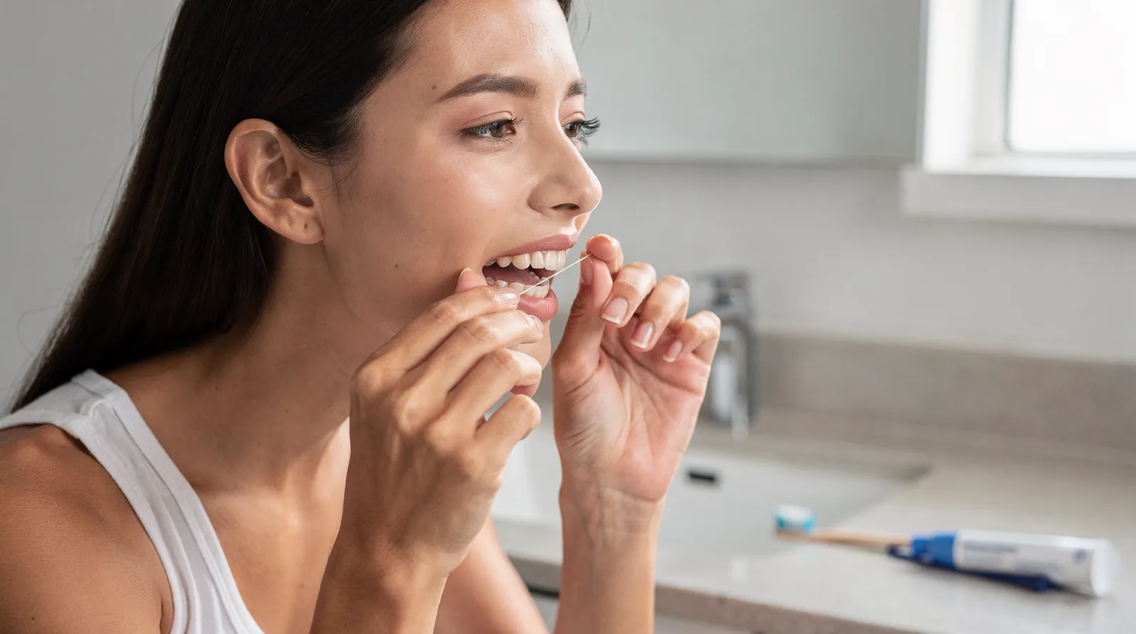 Effective daily hygiene involves brushing and flossing the teeth in combination with regular professional dental